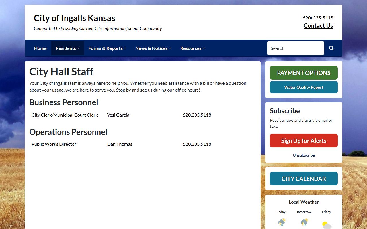 Gray County arrest records Ingalls city hall municipal court clerk page