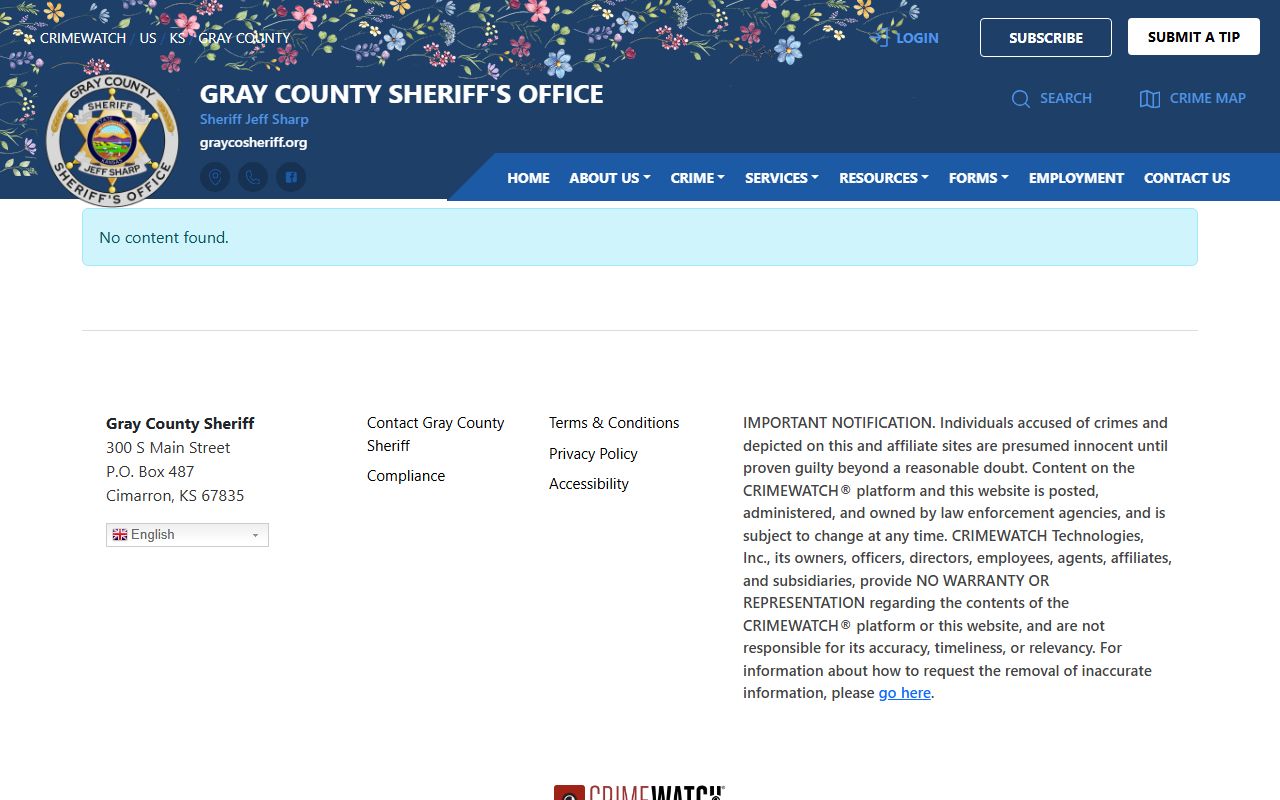 Gray County criminal court records CRIMEWATCH warrants channel