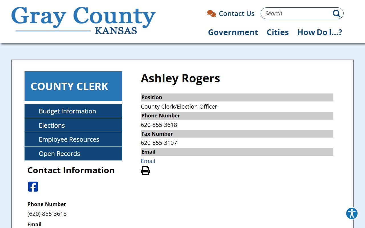 Gray County District Court and County Clerk staff routing