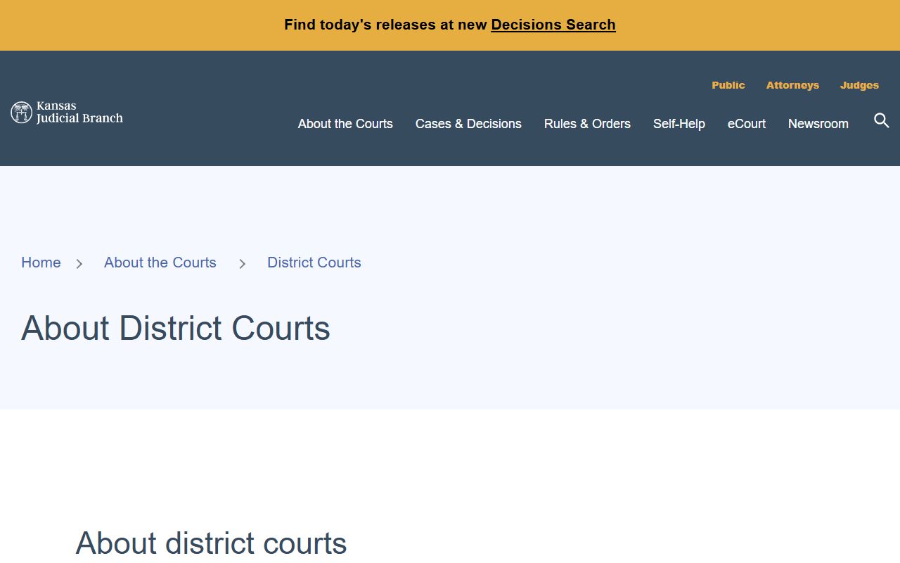 Gray County court records Kansas District Courts overview