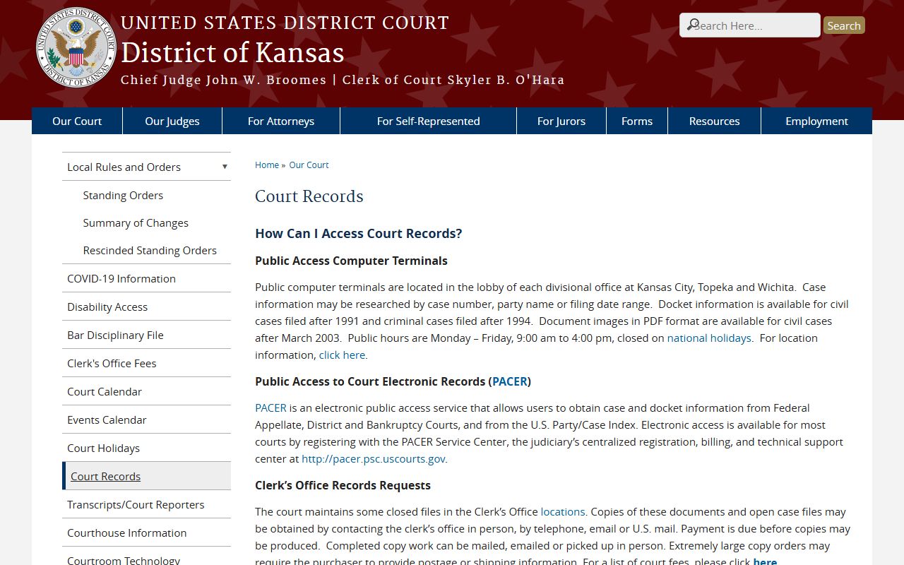 Gray County inmate records federal court record system distinction